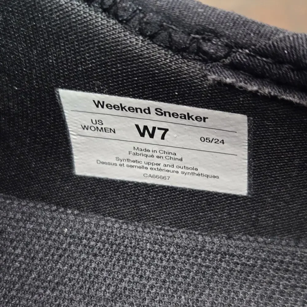 Vessi Weekend 1.5 Sneaker Womens Size 7 Waterproof Shoes Asphalt Black Black